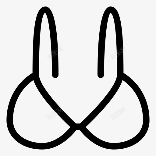 比基尼上衣泳衣海滩图标svg_新图网 https://ixintu.com 两件套 比基尼上衣 泳衣 海滩 胸罩 衣服 衣服配件线图标