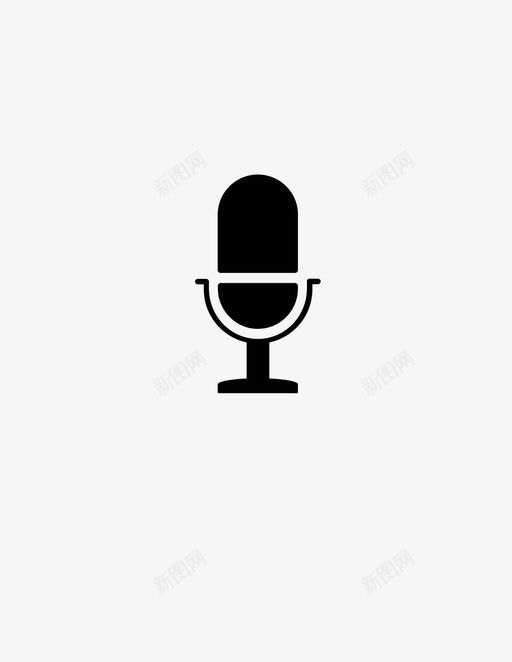 麦克风语音流媒体图标svg_新图网 https://ixintu.com 剪辑 录音 扬声器 播客 流媒体 语音 音量 麦克风