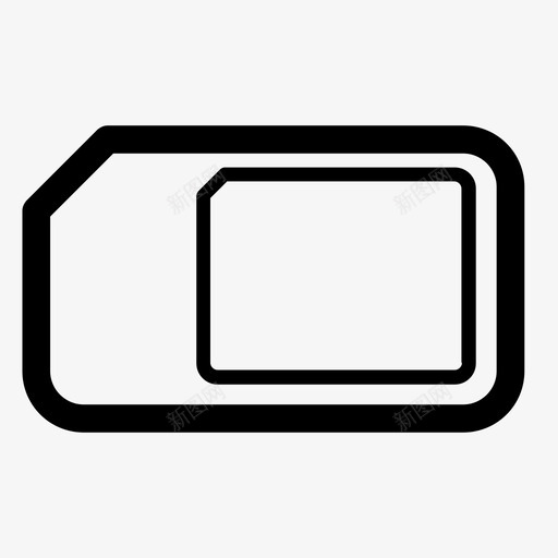 microsim用户识别模块智能卡图标svg_新图网 https://ixintu.com gsm imei microsim pin puk sim卡 安全芯片 智能卡 用户识别模块