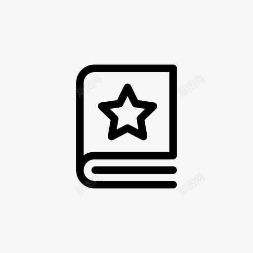书写星图标svg_新图网 https://ixintu.com 书 写 文献 日记 星 界面和网页图标 笔记 笔记本 记事本 阅读
