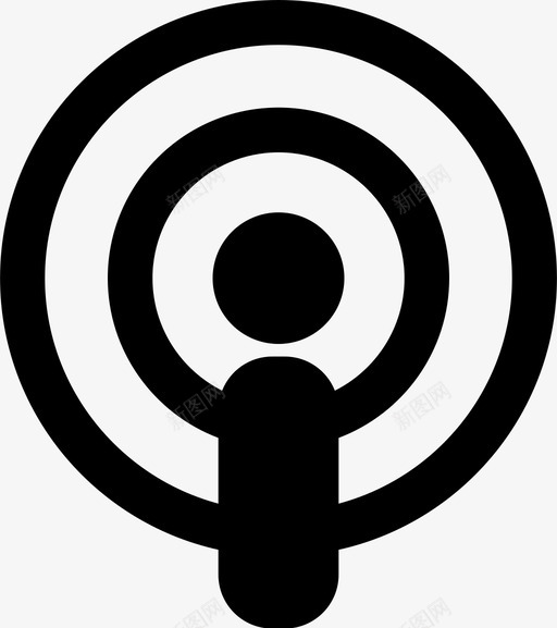 播客音频听力图标svg_新图网 https://ixintu.com 听力 声音 录音 报告 播客 音频