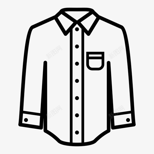 采购产品衬衫衣服装备图标svg_新图网 https://ixintu.com 男式衬衫 男装 背心 衣服 衣柜 装备 采购产品衬衫 长袖