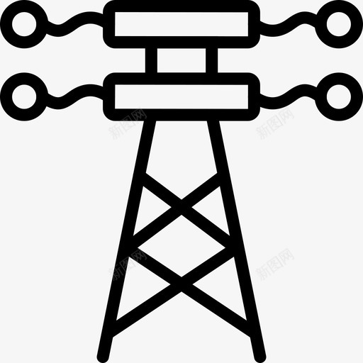 塔无线传输图标svg_新图网 https://ixintu.com pge 传输 塔 无线 爱迪生 电力 电塔 电磁 蜂窝站点