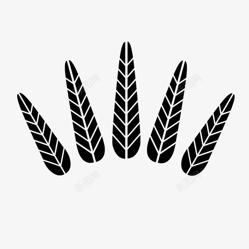 羽毛冠天然皇冠皇家图标svg_新图网 https://ixintu.com 叶冠 天然皇冠 树叶 植物 皇家 羽毛 羽毛冠 自然 自然王冠