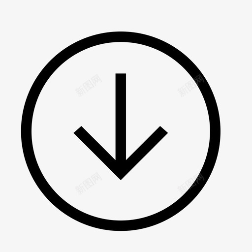 向下箭头重力图标svg_新图网 https://ixintu.com 向下 地面 材质设计图标灯光 短 箭头 重力 高度