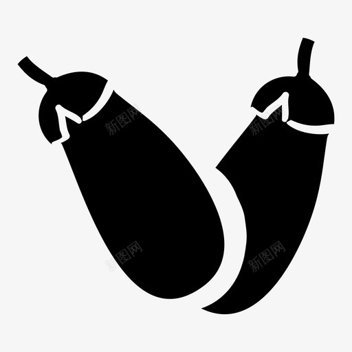 茄子蔬菜素描图标svg_新图网 https://ixintu.com 健康 手绘 素描 茄子 营养 蔬菜 配料