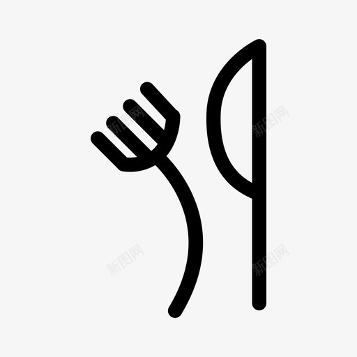 采购产品餐具餐具餐厅图标svg_新图网 https://ixintu.com 刀 厨房用具 叉子 吃的 弯曲 盘子 采购产品餐具 餐具 餐厅 餐车