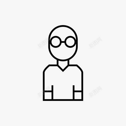 男孩使用者眼镜图标svg_新图网 https://ixintu.com uesr 使用者 先生 圆形眼镜 圆形镜框 圆眼镜 男士 男孩 眼镜