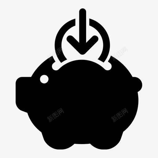 存钱罐存折钱图标svg_新图网 https://ixintu.com 商店 存折 存钱罐 经济型 购买 购物者 钱 钱箱