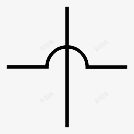 导线交叉电气元件电子图标svg_新图网 https://ixintu.com 导线交叉 技术 电子 电子元件 电气元件 电阻 硬件