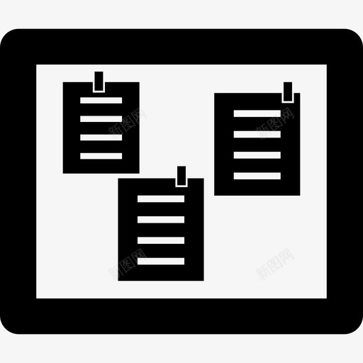 公告板软木板钉板图标svg_新图网 https://ixintu.com 公告板 软木板 钉板
