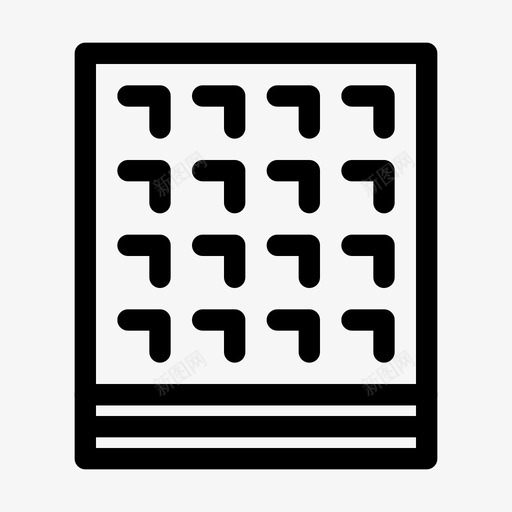 华夫饼煎饼熨斗图标svg_新图网 https://ixintu.com 华夫饼 感恩节 法式吐司 烘焙 烹饪 煎饼 熨斗 甜点 饼干