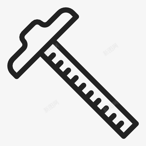 平行尺直尺测量图标svg_新图网 https://ixintu.com 平行尺 建筑 测量 直尺 直线 绘图