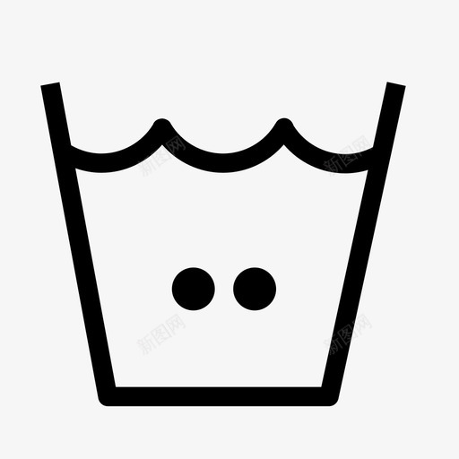 机洗温水洗衣图标svg_新图网 https://ixintu.com 干洗 护理标签 机洗 洗涤 洗衣 温水 衣服 说明