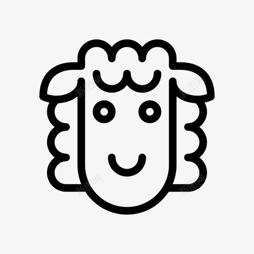绵羊动物野兽图标svg_新图网 https://ixintu.com 农场 动物 咩 哺乳动物 牛 绵羊 羊毛 草食动物 野兽