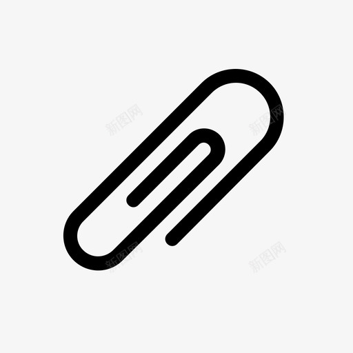 回形针整理办公用品图标svg_新图网 https://ixintu.com 办公用品 回形针 整理 文件 电子邮件 邮件 附件