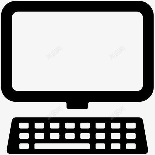 计算机微型计算机显示器和键盘图标svg_新图网 https://ixintu.com 个人计算机 微型计算机 技术 显示器和键盘 计算机