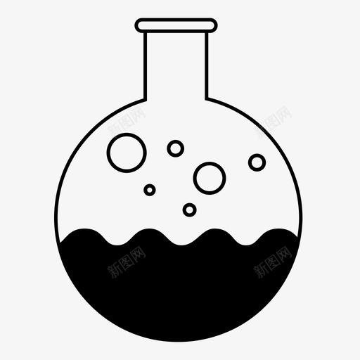 圆底烧瓶玻璃器皿实验室图标svg_新图网 https://ixintu.com 化学烧瓶 医学 医学图标集 圆底烧瓶 实验室 溶液 玻璃器皿 研究 科学 科学实验 科学设备