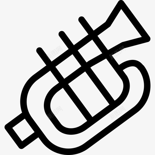 小号铜管乐器音乐图标svg_新图网 https://ixintu.com 乐器 小号 铜管乐器 音乐 音乐家