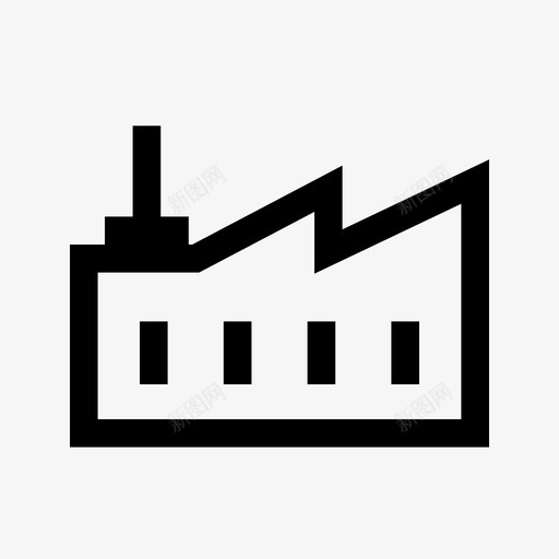 工厂建筑工业图标svg_新图网 https://ixintu.com 制造 工业 工作 工厂 建筑 生产 用户界面 车间