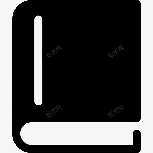 黑色封皮书教育基本应用图标svg_新图网 https://ixintu.com 基本应用 教育 黑色封皮书