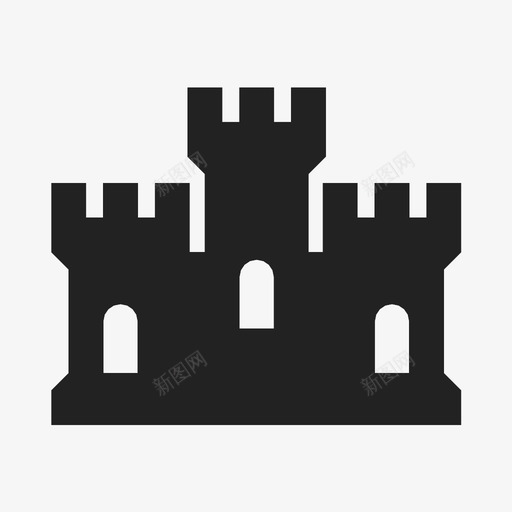 城堡女王宫殿图标svg_新图网 https://ixintu.com 国王 城堡 塔楼 女王 宫殿 庄园 英格兰 豪宅