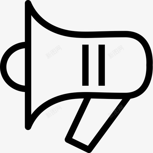 扩音器警报通告图标svg_新图网 https://ixintu.com 喇叭 扩音器 注意 警报 通告