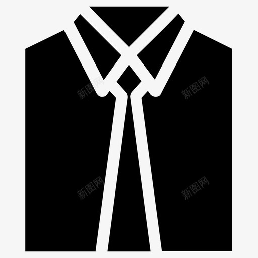 衬衫和领带休闲连衣裙图标svg_新图网 https://ixintu.com 休闲 制服 正式 衬衫和领带 连衣裙