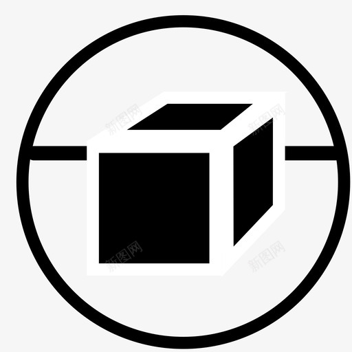 圆形倒巴德方块标志图标svg_新图网 https://ixintu.com 圆形倒巴德方块标志