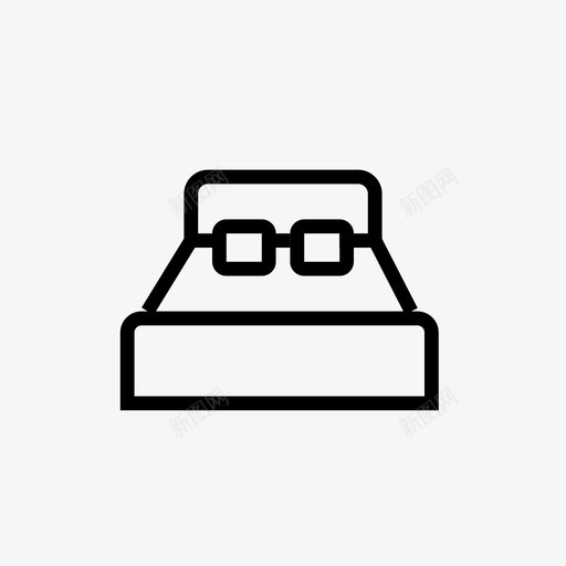 床房间装修休息图标svg_新图网 https://ixintu.com 休息 室内装修 室内设计 家居 家居用品 家居装修 床 房间装修 舒适 酒店