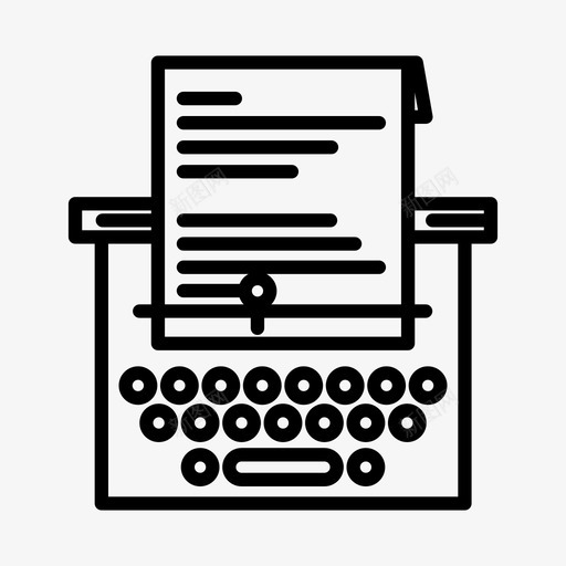 打字机时髦元素图标svg_新图网 https://ixintu.com 打字机 时髦元素