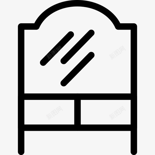 梳妆台家居内饰家居家具图标svg_新图网 https://ixintu.com 家居内饰 家居家具 带镜子的梳妆台 梳妆台