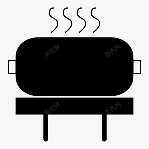 烧烤夏季烟熏图标svg_新图网 https://ixintu.com 夏季 户外 派对 烟熏 烤架 烧烤 肉 野餐 食物