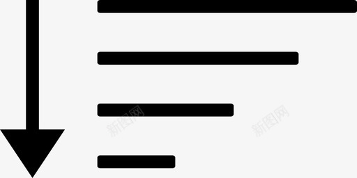 排序列表向下图标svg_新图网 https://ixintu.com 上升 下降 列表 向下 打印机 排序 校对 箭头 计算机
