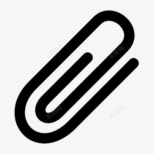 回形针添加文件附加图标svg_新图网 https://ixintu.com 办公室 回形针 添加文件 附加