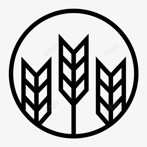草原植物中西部图标svg_新图网 https://ixintu.com 中西部 保护图标 农业 大麦 小麦 植物 玉米地 草原