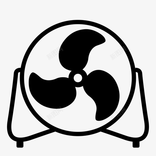 风扇冷却冷风图标svg_新图网 https://ixintu.com 冷却 冷风 微风 空调 通风机 风扇