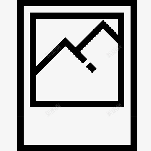 宝丽来快照图标svg_新图网 https://ixintu.com 内存 后院视频 图像 图片 宝丽来 快照 捕获 照片 相机 风景