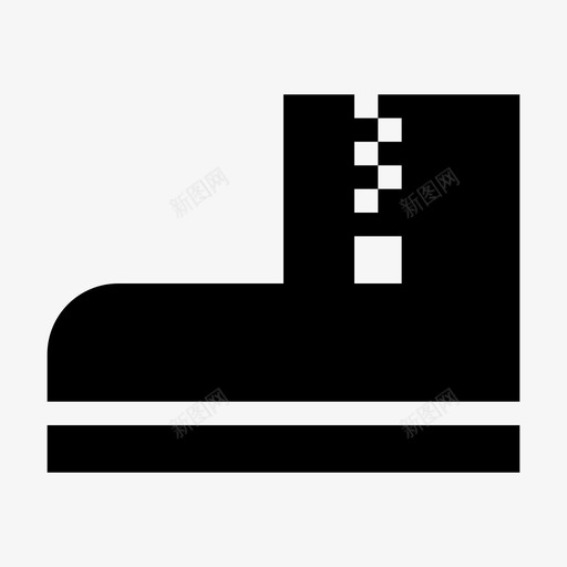 鞋踝靴靴子图标svg_新图网 https://ixintu.com 拉链 拉链靴 材料 脚 踝靴 靴子 鞋 鞋底