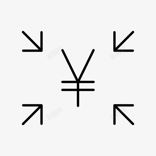 日元接收投资图标svg_新图网 https://ixintu.com 众包 众包投资 众筹 商业 基金 投资 接收 日元 获取 金融 银行 银行和金融卷4