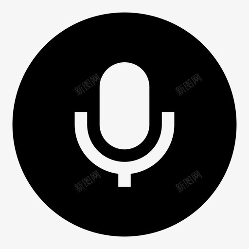 麦克风通话语音图标svg_新图网 https://ixintu.com 声音 录音 播放 方向 语音 通话 音频 麦克风