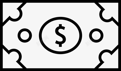 货币银行现金图标svg_新图网 https://ixintu.com 图标以中等边缘圆整 流动性 现金 票据 财富 货币 购物 银行