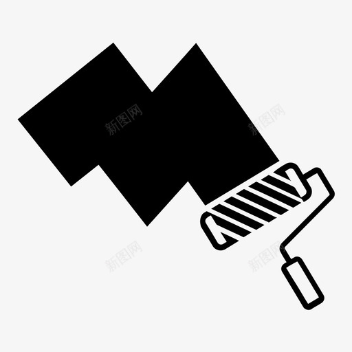 油漆辊翻新移除图标svg_新图网 https://ixintu.com 刷新 家居 油漆工 油漆辊 油烟 移除 翻新 色调 装饰