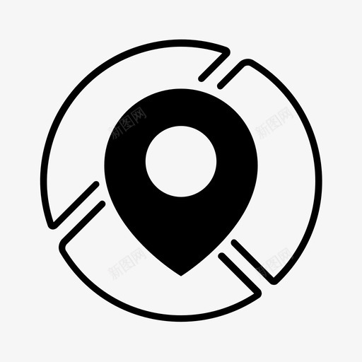 地图地理标签位置图标svg_新图网 https://ixintu.com 位置 地图 地理标签 定位 导航器 标记 精确定位 纬度 经度