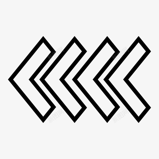 箭头转弯路径图标svg_新图网 https://ixintu.com V形符号 寻路 导航 左箭头 方向 箭头 路径 转弯