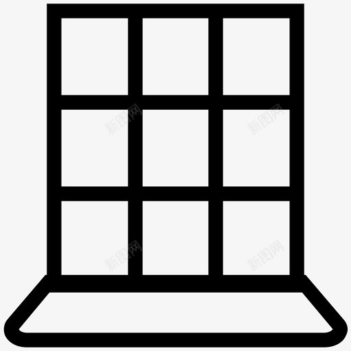 窗户架子衣柜图标svg_新图网 https://ixintu.com 内架 架子 橱柜架 窗台 窗户 衣柜
