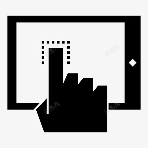 平板电脑点击互动手势图标svg_新图网 https://ixintu.com 互动 互动手势 平手 平板电脑 手 手势 点击