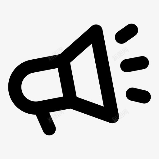 扩音器声音诉说图标svg_新图网 https://ixintu.com 喊叫 声音 扩音器 简单的东西 罢工 诉说 谈话