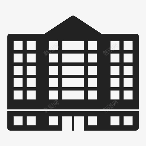 多层建筑摩天大楼房屋图标svg_新图网 https://ixintu.com 公司 城市 多层建筑 建筑 房屋 摩天大楼 楼梯 电梯 门卫