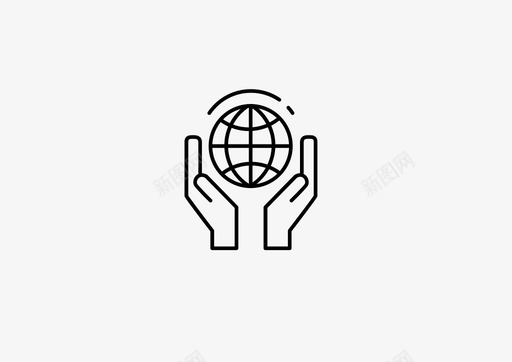 可持续性地球生态图标svg_新图网 https://ixintu.com 互联网 全球 双手 可持续性 国际 地球 生态